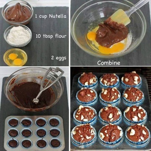 DIY simple Nutella brownies with three ingredients