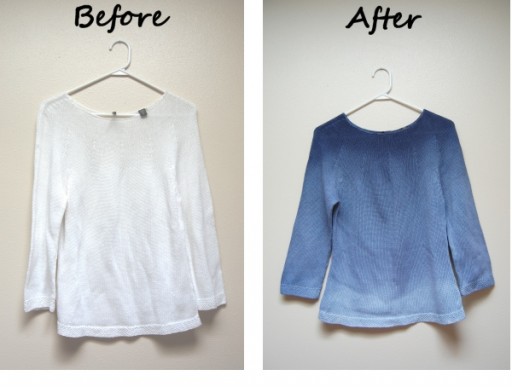 DIY sweater dip dye tutorial 2