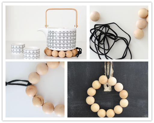 How to make DIY wooden bead trivet