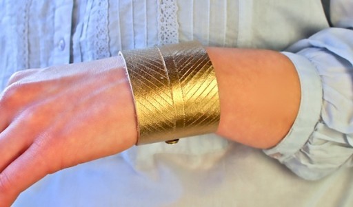 How to make KIY chevron leather cuff