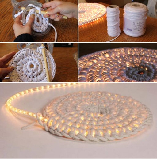 add some light to your room with this DIY illuminating rug