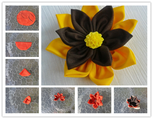 How To Make colorful DIY fabric flower