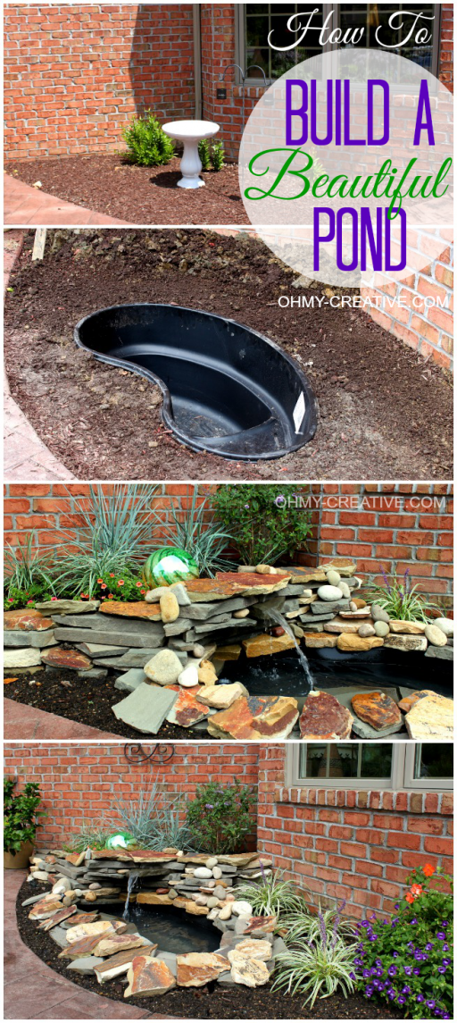 How to build a DIY water fountain and pond 4