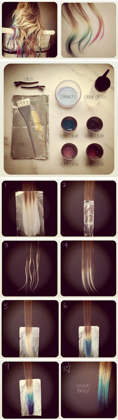 How to do DIY tie dye hair 2
