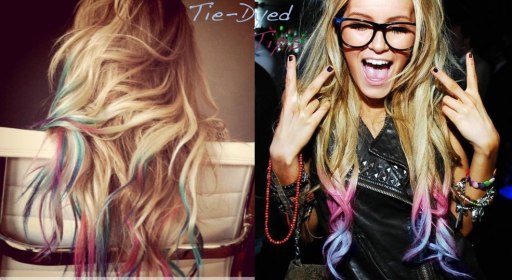 How to do DIY tie dye hair