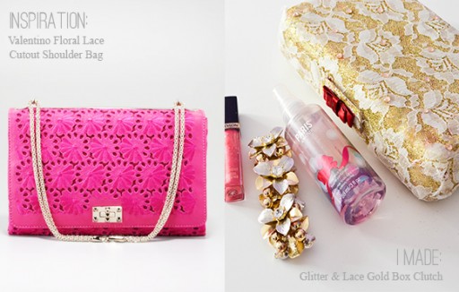 How to make DIY Valentino inspired lace clutch 2