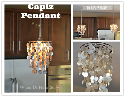 How to make DIY capiz pendant chandelier