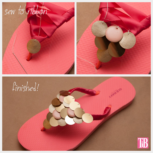 How To Make Diy Flip Flops With Paillettes 3 Diy Tag