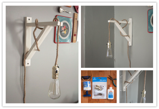 How to make DIY industrial-look wall lamp