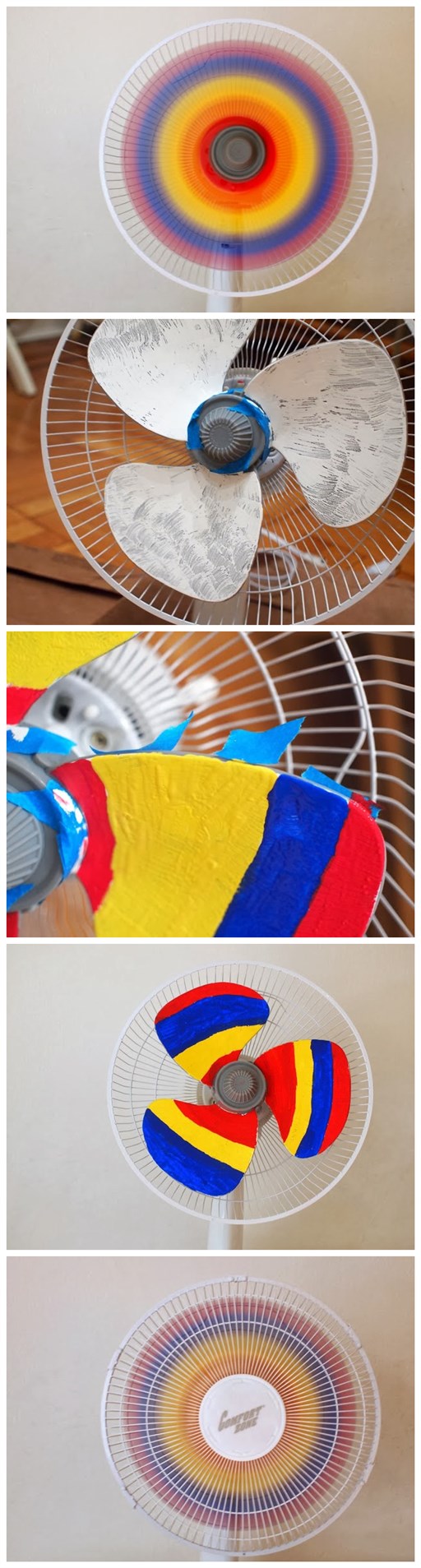 How to make DIY rainbow fan 2