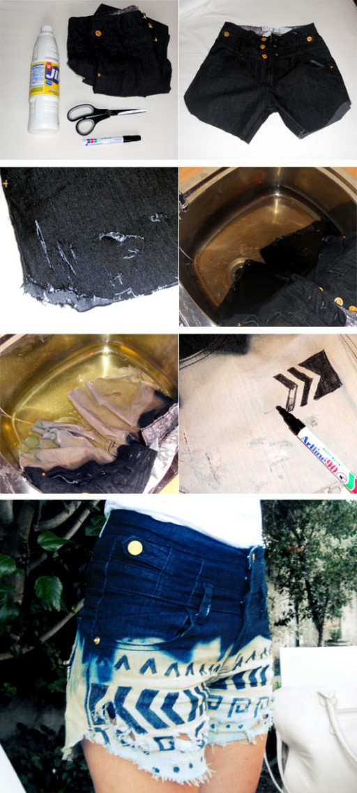 How to make DIY tribal print shorts