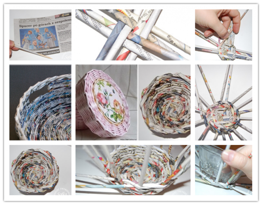 How to make DIY wicker newspaper basket
