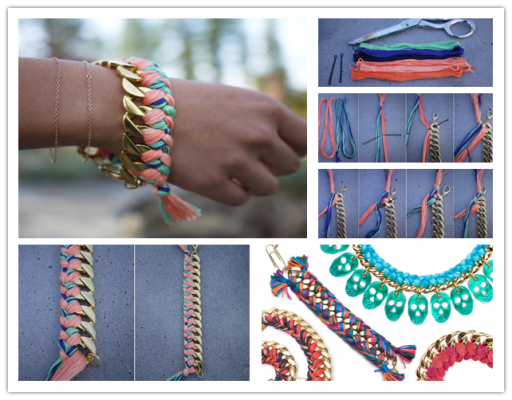 How to make DIY woven chain bracelets
