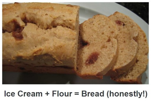 How to make ice cream flour bread