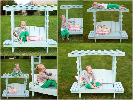 How to make lovely DIY bench arbor for children