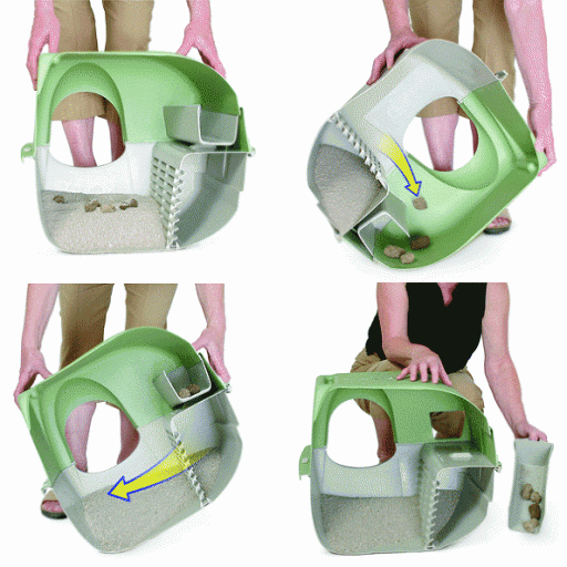 Self cleaning cat box