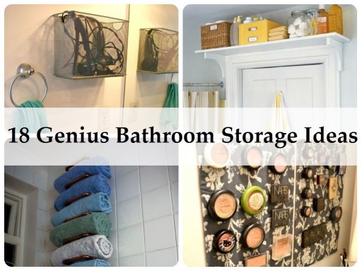 18 Genius Bathroom Storage & Organization Ideas