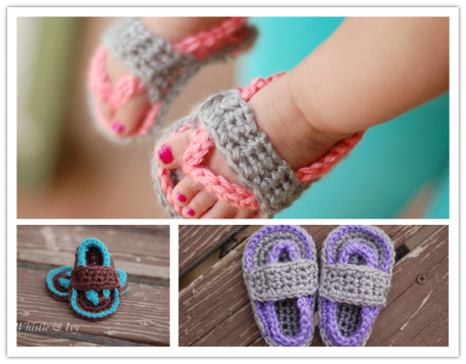 DIY Crochet Baby Flip Flop Sandals