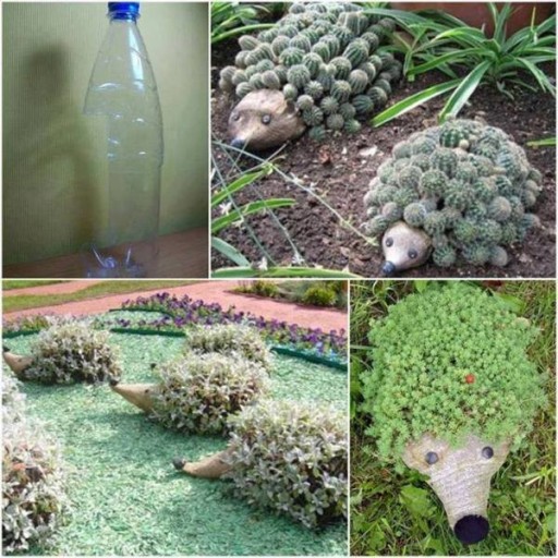 DIY Hedgehog For Your Garden Using Plastic Bottles