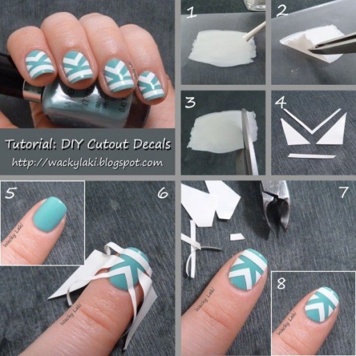 DIY cut out decal nail tutorial