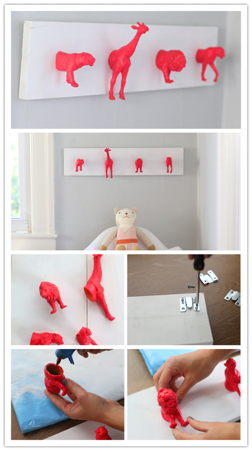 DIY neon nursery wall hooks 2