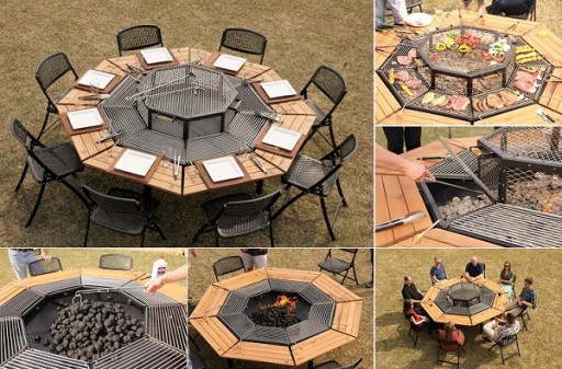 Fantastic 3-in-1 Jag Grill Firepit BBQ Table