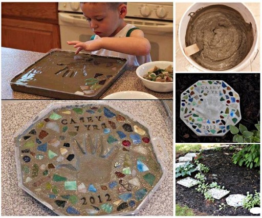 How To Make Cute And Meaningful Cement Yard Stepping Stones