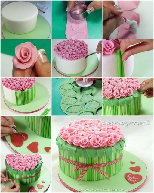 Beautiful DIY Rose Flower Cake Tutorial