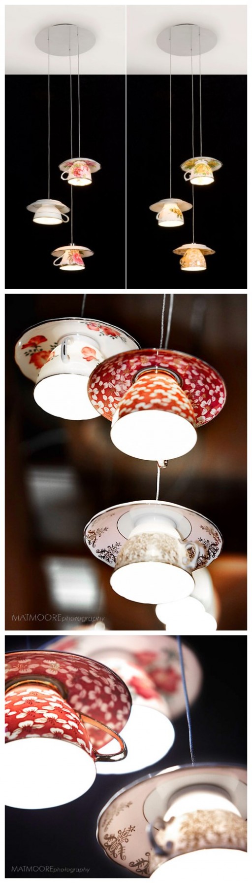 Beautiful Vintage DIY Teacup Lamp 2