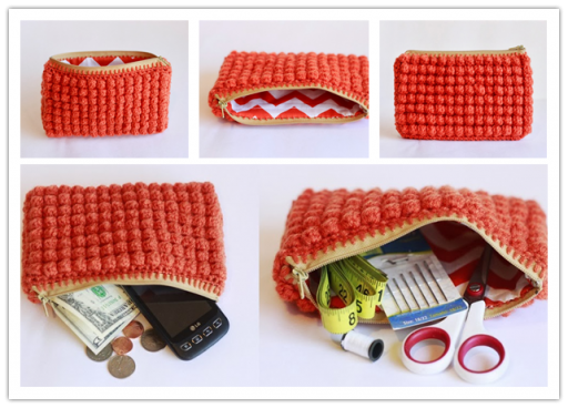 Crochet Zipper Clutch DIY Tutorial