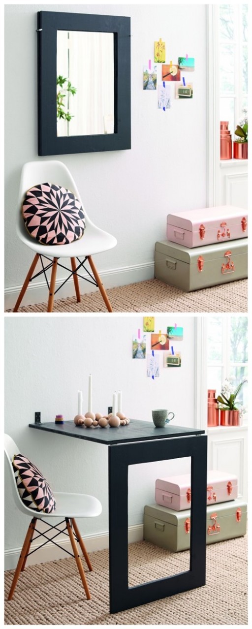 DIY 2in1 Folding Table Mirror Tutorial DIY Tag