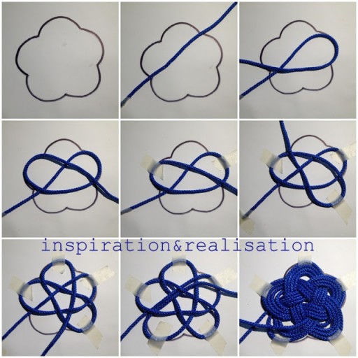 DIY Nautical Nylon Cord Knot Coasters Tutorial 1