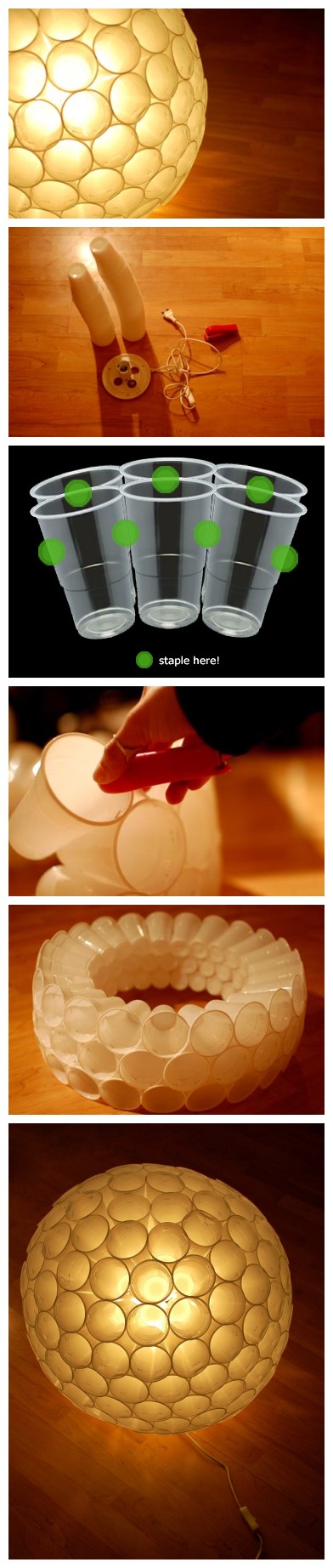 DIY Plastic Cup Lamp Tutorial 2