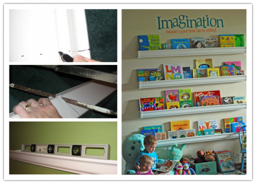 DIY Rain Gutter Book Shelves Tutorial