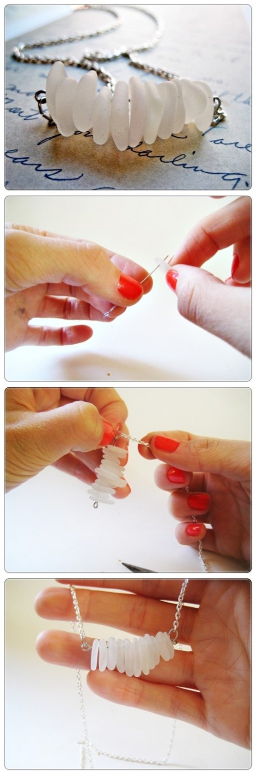 DIY Seaglass Necklace Tutorial 2