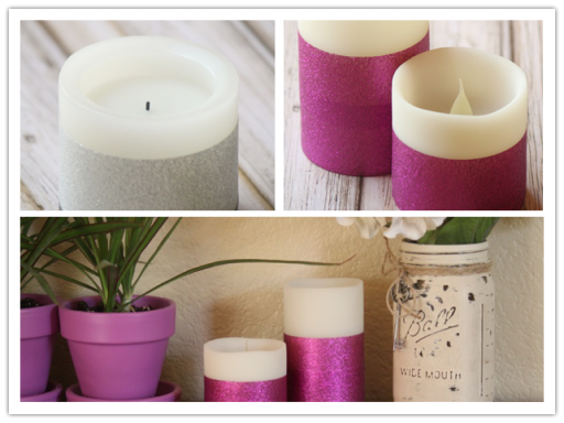 Easy DIY Glitter Dipped Duck Tape Candle Tutorial