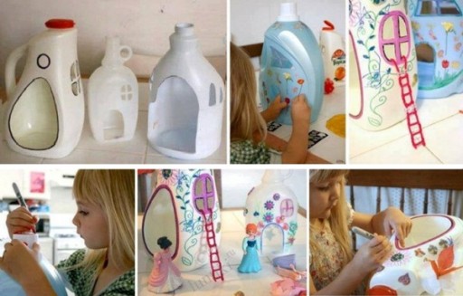 How To Make Cute DIY Doll Houses From Plastic Containers 2