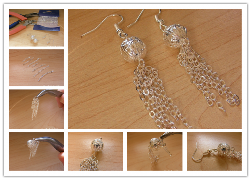 How To Make DIY Chain Tassel Earrings