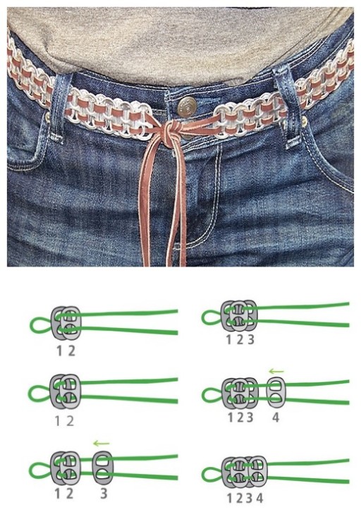 How To Make DIY Soda Pull Tab Belt 2