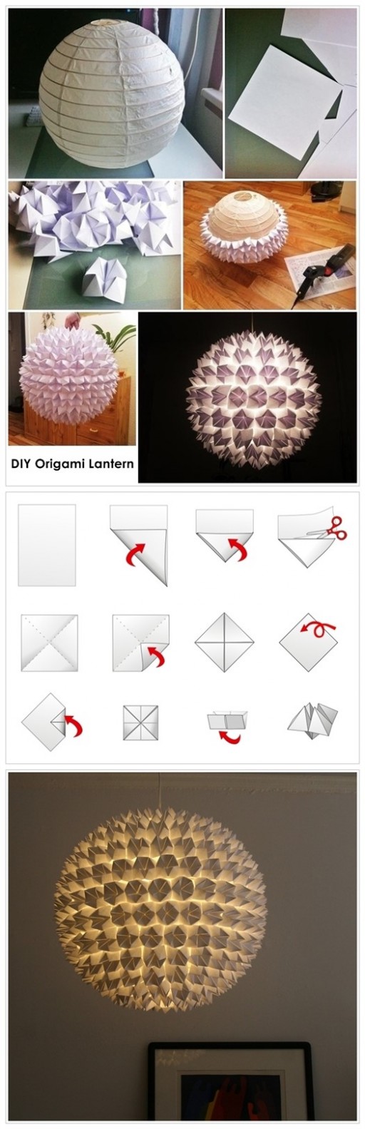 How To Make Wonderful DIY Origami Lantern 2