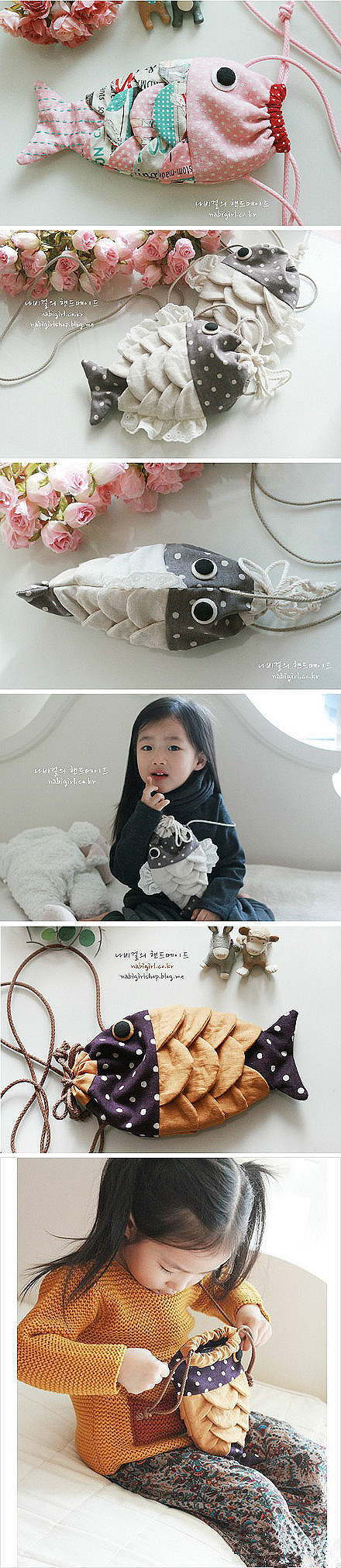 Cute DIY Drawstring Fish Bag 2