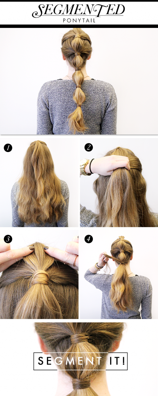 How To Do Pretty Segmented Ponytail Hairstyle