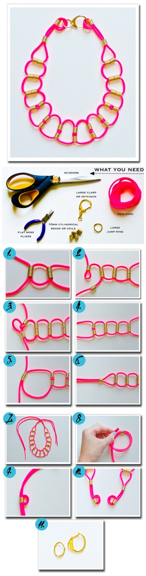 How To Make DIY Neon Paracord Necklace 2