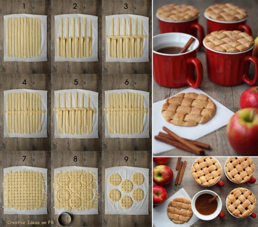 how to make Pie Crust Mug Toppers step by step DIY tutorial instructions