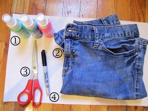 DIY Clothes - Tie Dye Shorts 1