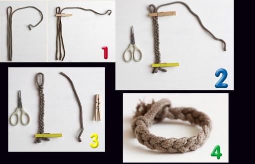 DIY Rope Bracelet From A J.Crew Shopping Bag