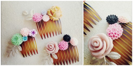 How To Make DIY Flower Combs Hair Accessories
