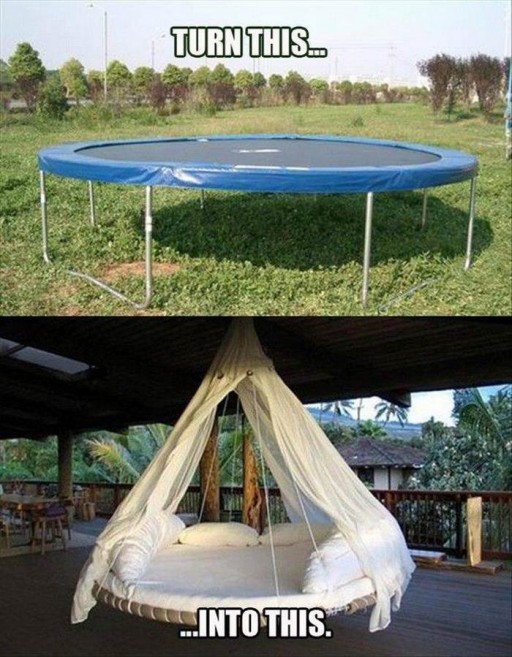 How To Re-purpose Garden Trampoline