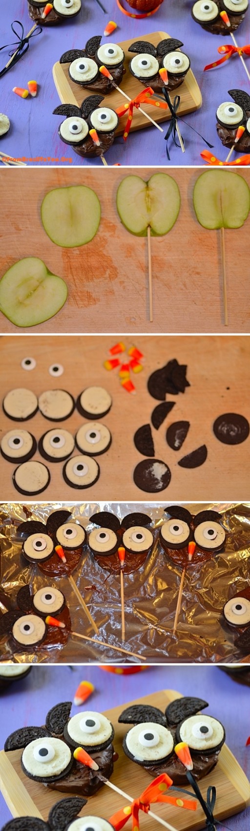 Lovely Chocolate Apple Owl Halloween Treats 1