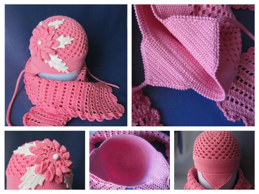 Adorable Pink Crochet Hat And Scarf